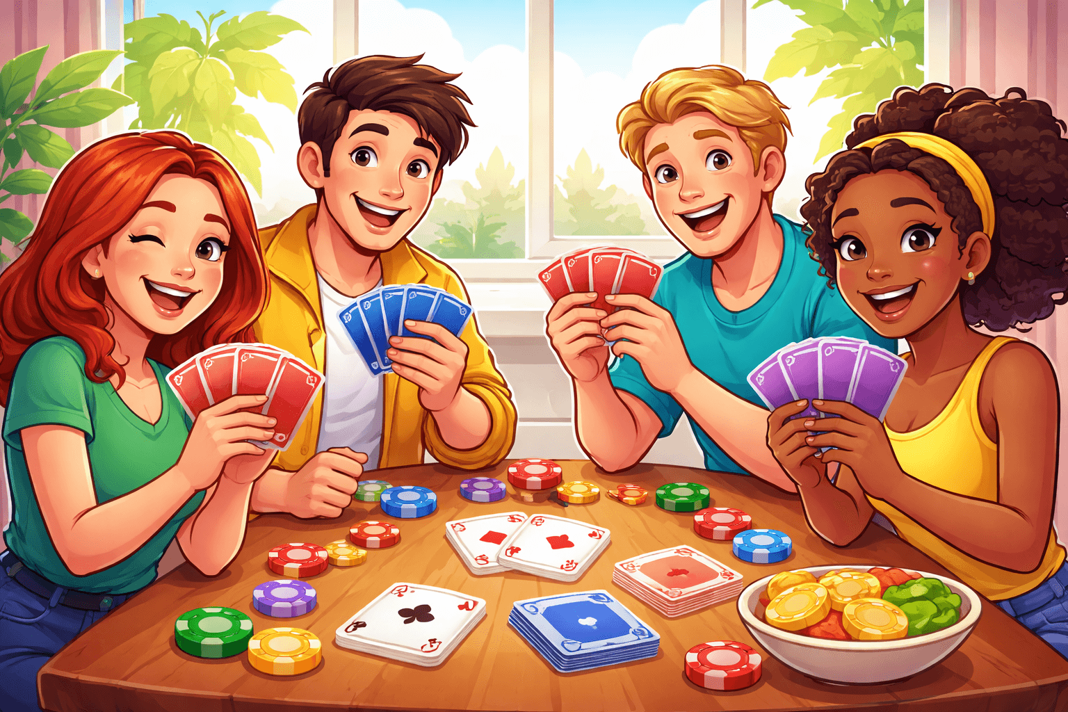 kortspel för 4 spelare