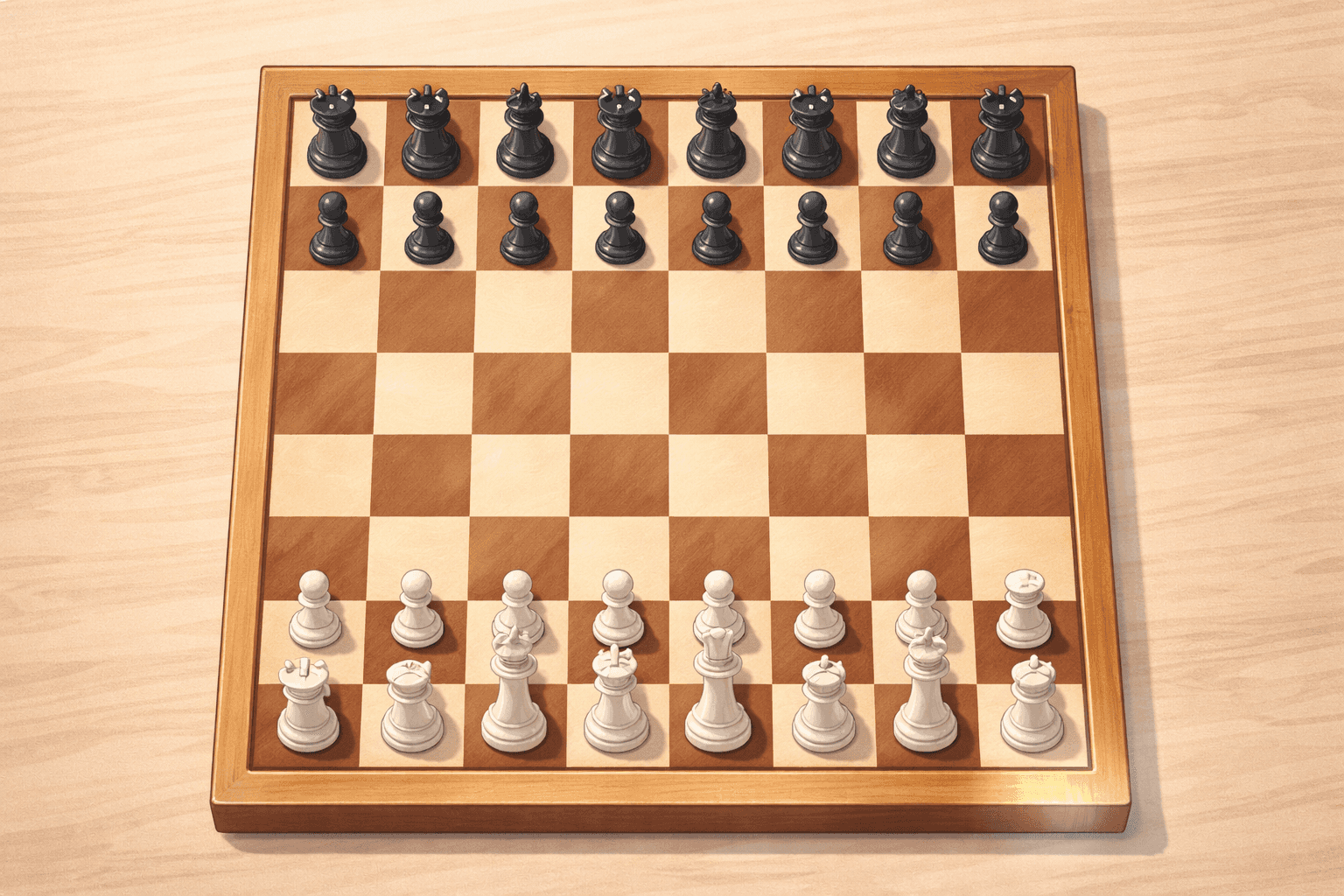 hur ställer man upp i schack